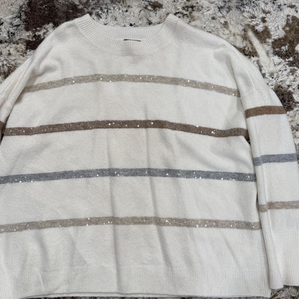 Vince Camuto Cream Knit Sweater